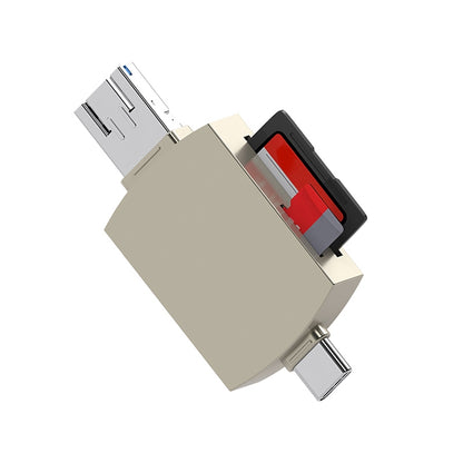 3 in 1 USB-C / Type-C เป็น USB + อะแดปเตอร์ Micro USB OTG TF / SD Card Card Reader, Micro USB