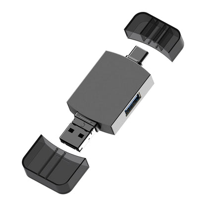 3 in 1 USB-C / Type-C เป็น USB + อะแดปเตอร์ Micro USB OTG TF / SD Card Card Reader, Micro USB