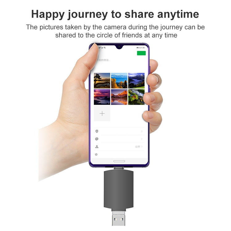 3 in 1 USB-C / Type-C เป็น USB + อะแดปเตอร์ Micro USB OTG TF / SD Card Card Reader, Micro USB