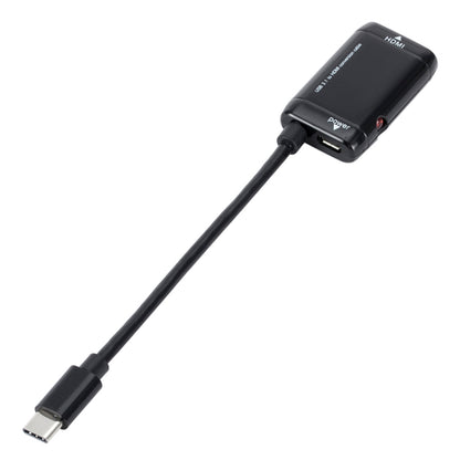 สายเคเบิลอะแดปเตอร์วิดีโอ USB-C / Type-C 3.1 (MHL) ถึง 1080P HD HDMI ความยาว: 12 ซม., 12cm