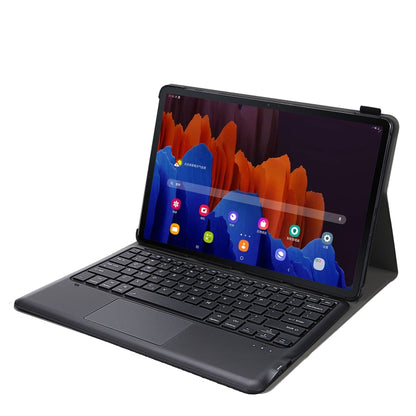 A970-A เคสแท็บเล็ตหนังคีย์บอร์ด Bluetooth แบบแยกส่วนได้สำหรับ Samsung Galaxy Tab S7 / S7 FE T730 / S7+ T970 / T975 พร้อมทัชแพดและที่วาง