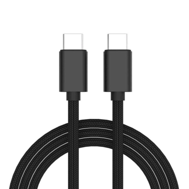 60W PD USB-C / Type-C ชายกับ USB-C / Type-C สายเคเบิลข้อมูลแบบถักชาย, ความยาวสายเคเบิล: 1 ม.