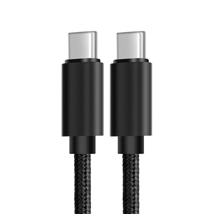 60W PD USB-C / Type-C ชายกับ USB-C / Type-C สายเคเบิลข้อมูลแบบถักชาย, ความยาวสายเคเบิล: 1 ม.