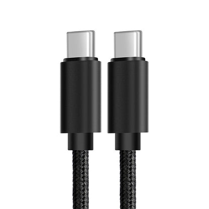 60W PD USB-C / Type-C ชายกับ USB-C / Type-C สายเคเบิลข้อมูลแบบถักชาย, ความยาวสายเคเบิล: 1 ม.