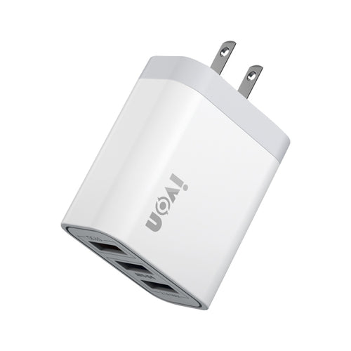 IVON AD37 5A QC 3.0 อุปกรณ์ชาร์จสำหรับเดินทางพอร์ต USB สามพอร์ต, ปลั๊ก US, AD37
