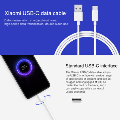 สายเคเบิลข้อมูล Xiaomi USB เป็น USB-C / Type-C ดั้งเดิมรุ่นปกติ ความยาวสายเคเบิล: 1 ม