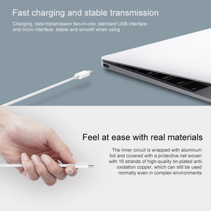 สายเคเบิลข้อมูล Xiaomi USB เป็น USB-C / Type-C ดั้งเดิมรุ่นปกติ ความยาวสายเคเบิล: 1 ม