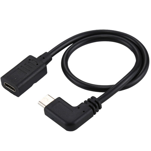 สายเคเบิลอะแดปเตอร์ข้อศอกชาย USB-C / Type-C ถึง USB-C / Type-C ความยาวรวม: ประมาณ 30 ซม.