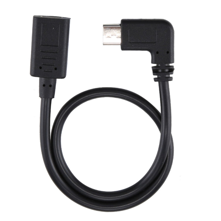 สายเคเบิลอะแดปเตอร์ข้อศอกชาย USB-C / Type-C ถึง USB-C / Type-C ความยาวรวม: ประมาณ 30 ซม.