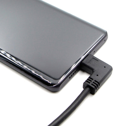 สายเคเบิลอะแดปเตอร์ข้อศอกชาย USB-C / Type-C ถึง USB-C / Type-C ความยาวรวม: ประมาณ 30 ซม.