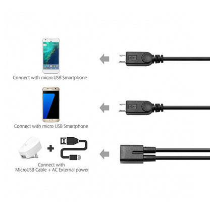 USB-C / Type-C Female ถึง 2 x Micro USB Male Adapter Y Cable ความยาวรวม: ประมาณ 30 ซม