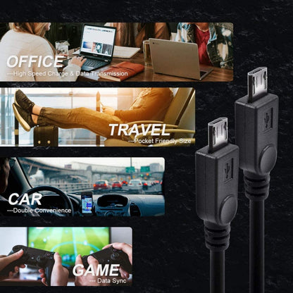 USB-C / Type-C Female ถึง 2 x Micro USB Male Adapter Y Cable ความยาวรวม: ประมาณ 30 ซม