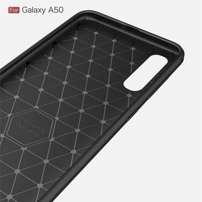 เคส TPU คาร์บอนไฟเบอร์เนื้อแปรงสำหรับ Galaxy A50, For Galaxy A50