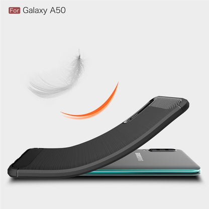 เคส TPU คาร์บอนไฟเบอร์เนื้อแปรงสำหรับ Galaxy A50, For Galaxy A50