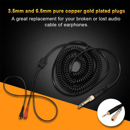 ZS0095 สำหรับ Sennheiser HD25 / HD560 / HD540 / HD430 / HD250 สายสปริงหูฟัง, ความยาวสายเคเบิล: 1.5 ม. - 5 ม., ZS0095