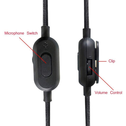 ZS0159 สำหรับ Logitech G433 / G233 / G Pro / G Pro X 3.5 มม. ชุดหูฟังสำหรับเล่นเกมชาย - ชายสายสัญญาณเสียงพร้อมสายควบคุมความยาวสายเคเบิล: 2 ม.