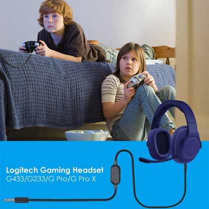 ZS0159 สำหรับ Logitech G433 / G233 / G Pro / G Pro X 3.5 มม. ชุดหูฟังสำหรับเล่นเกมชาย - ชายสายสัญญาณเสียงพร้อมสายควบคุมความยาวสายเคเบิล: 2 ม.