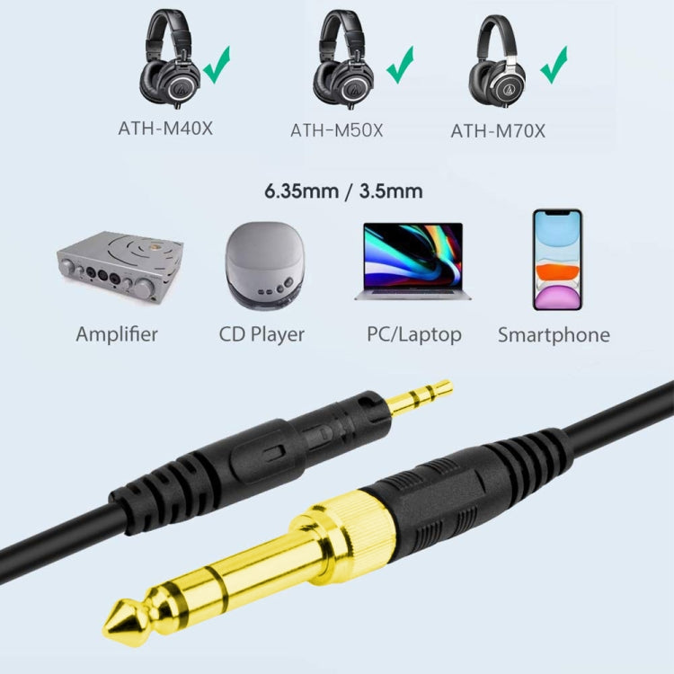 ZS0088 สำหรับ Audio-Technica ATH-M50X / ATH-M40X สายสัญญาณเสียงชุดหูฟังสปริง, ความยาวสายเคเบิล: 1.4 ม. - 3 ม., ZS0088