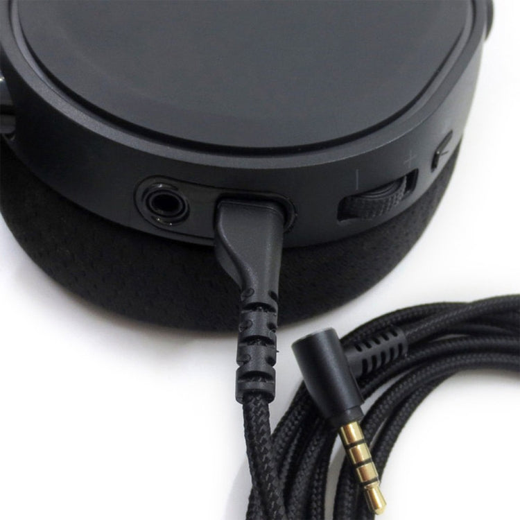 ZS0135 สำหรับสายสัญญาณเสียงหูฟัง SteelSeries Arctis 3/5/7, ความยาวสายเคเบิล: 2 ม., Audio Cable Black, Audio Cable Silver
