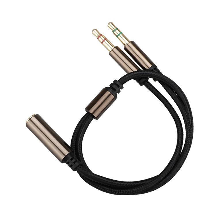 ZS0135 สำหรับ SteelSeries Arctis 3/5/7 3.5 มม. หญิงถึงคู่ 3.5 มม. สายอะแดปเตอร์หูฟังชาย, ความยาวสายเคเบิล: 30 ซม., Adapter Cable