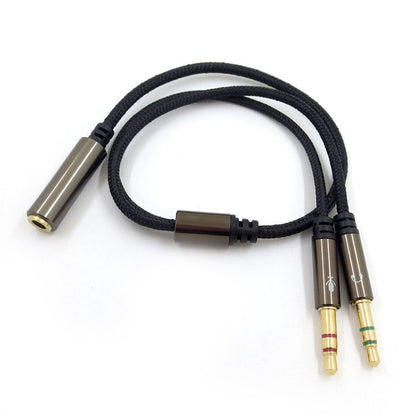 ZS0135 สำหรับ SteelSeries Arctis 3/5/7 3.5 มม. หญิงถึงคู่ 3.5 มม. สายอะแดปเตอร์หูฟังชาย, ความยาวสายเคเบิล: 30 ซม., Adapter Cable