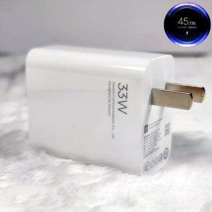 ชุดเครื่องชาร์จ USB Xiaomi 33W ดั้งเดิม II ปลั๊ก US