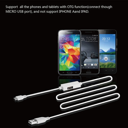 OTG-Y-03 USB 2.0 ชายกับไมโคร USB ชาย + หญิง USB OTG สายชาร์จข้อมูลสำหรับโทรศัพท์ Android / แท็บเล็ตที่มีฟังก์ชั่น OTG พร้อมสวิตช์ความยาว: 1.1 ม., with Switch Length: 1.1m
