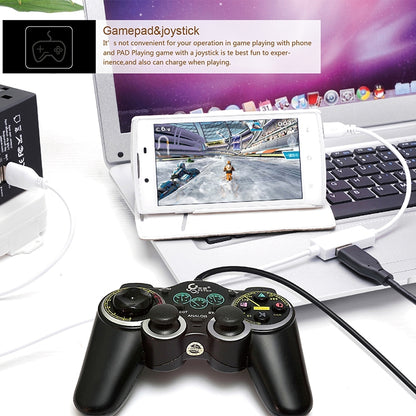 OTG-Y-03 USB 2.0 ชายกับไมโคร USB ชาย + หญิง USB OTG สายชาร์จข้อมูลสำหรับโทรศัพท์ Android / แท็บเล็ตที่มีฟังก์ชั่น OTG พร้อมสวิตช์ความยาว: 1.1 ม., with Switch Length: 1.1m