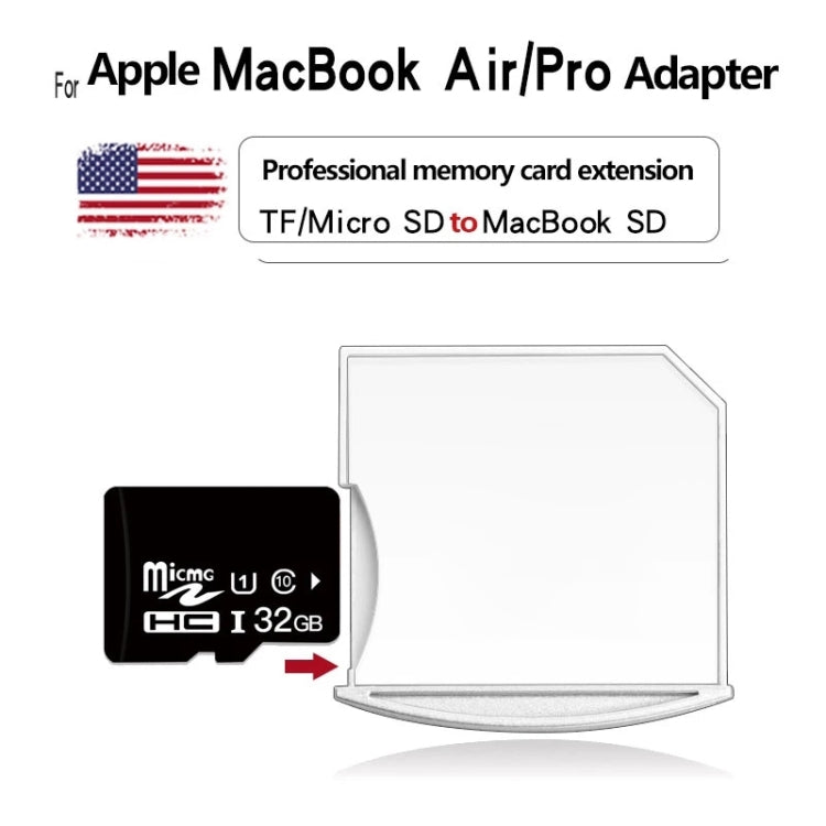 การ์ด Micro SD / TF เป็นอะแดปเตอร์ SD สำหรับ MacBook Air / Pro รองรับสูงสุด 512GB, 512GB