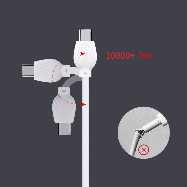 awei CL-62 2 in 1 2.5A USB-C / Type-C การชาร์จ + การส่งผ่านสายเคเบิลข้อมูลอลูมิเนียมอัลลอยด์สองด้านความยาว: 1 ม.