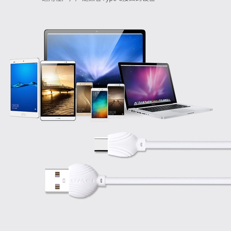 awei CL-62 2 in 1 2.5A USB-C / Type-C การชาร์จ + การส่งผ่านสายเคเบิลข้อมูลอลูมิเนียมอัลลอยด์สองด้านความยาว: 1 ม.