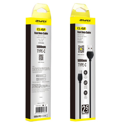 awei CL-62 2 in 1 2.5A USB-C / Type-C การชาร์จ + การส่งผ่านสายเคเบิลข้อมูลอลูมิเนียมอัลลอยด์สองด้านความยาว: 1 ม.
