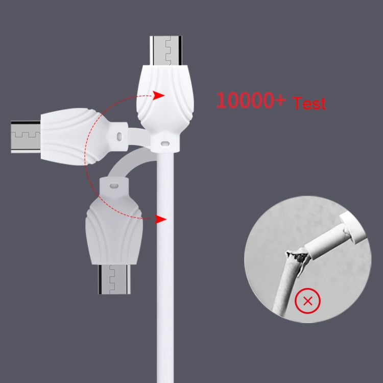 awei CL-61 2 in 1 2.5A การชาร์จ Micro USB + การส่งผ่านสายเคเบิลข้อมูลถักอลูมิเนียมอัลลอยด์, ความยาว: 1 ม.