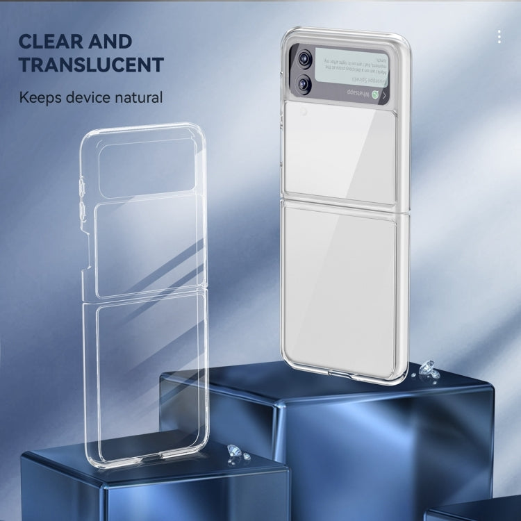 สำหรับ Samsung Galaxy Z Flip4 รวมทุกอย่าง PC คริสตัลใส + TPU เคสโทรศัพท์กันกระแทก, For Samsung Galaxy Z Flip4