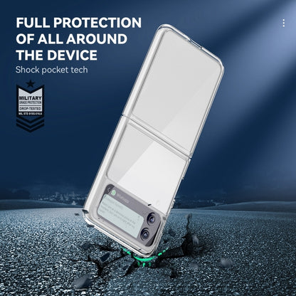 สำหรับ Samsung Galaxy Z Flip4 รวมทุกอย่าง PC คริสตัลใส + TPU เคสโทรศัพท์กันกระแทก, For Samsung Galaxy Z Flip4