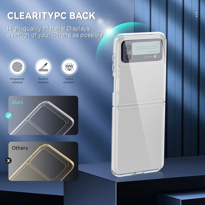 สำหรับ Samsung Galaxy Z Flip4 รวมทุกอย่าง PC คริสตัลใส + TPU เคสโทรศัพท์กันกระแทก, For Samsung Galaxy Z Flip4
