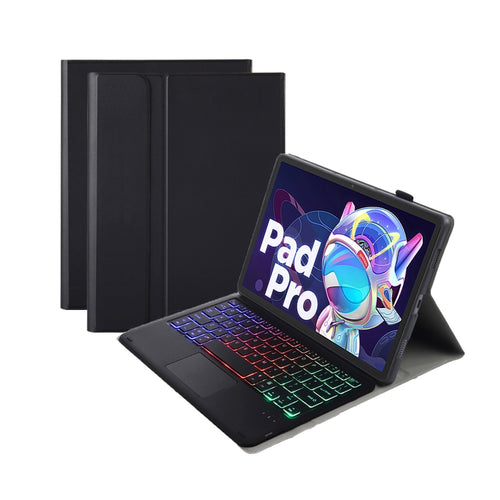 AM20-AS Lambskin Texture บลูทูธคีย์บอร์ดสัมผัสหนังกรณีแท็บเล็ตสำหรับ Lenovo Xiaoxin Pad 2022 10.6 นิ้ว/Tab M10 Plus 10.6 3rd Gen 2022, with Touch/Backlight, with Touch / Backlight