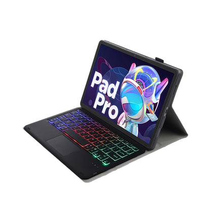 AM20-AS Lambskin Texture บลูทูธคีย์บอร์ดสัมผัสหนังกรณีแท็บเล็ตสำหรับ Lenovo Xiaoxin Pad 2022 10.6 นิ้ว/Tab M10 Plus 10.6 3rd Gen 2022, with Touch/Backlight, with Touch / Backlight