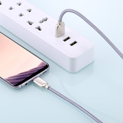 สายไฟ 1 ม. 5A ทอ USB-C / Type-C ถึง USB 2.0 Data Sync สายชาร์จด่วน