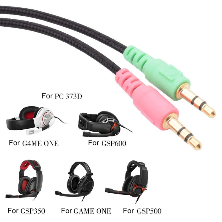 ZS0076 PC Version Gaming สายหูฟังสำหรับ Sennheiser PC 373D GSP 350 GSP 500 GSP 600 G4ME หนึ่งเกม ZERO, PC Version