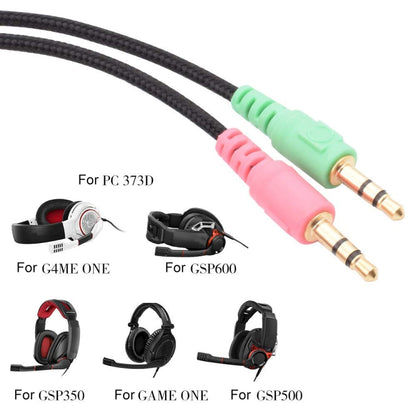 ZS0076 PC Version Gaming สายหูฟังสำหรับ Sennheiser PC 373D GSP 350 GSP 500 GSP 600 G4ME หนึ่งเกม ZERO, PC Version
