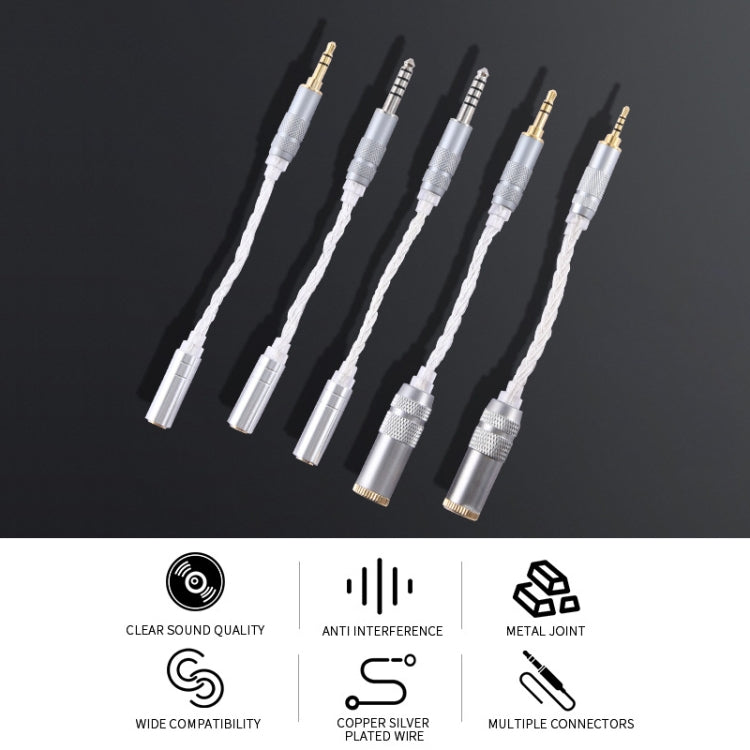ZS0021 สายเคเบิลอะแดปเตอร์สมดุลชาย 4.4 มม. ถึง 3.5 มม. หญิง, 4.4mm Male to 3.5mm Female