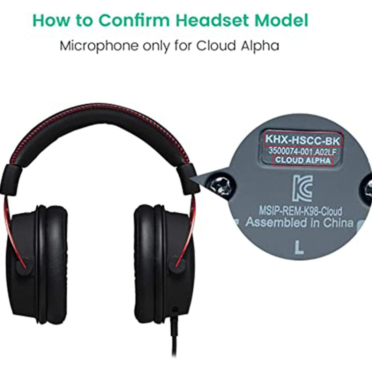 ZS0201 ไมโครโฟนเปลี่ยนชุดหูฟังคอมพิวเตอร์สำหรับ HyperX Cloud Alpha S