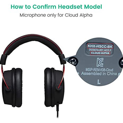 ZS0201 ไมโครโฟนเปลี่ยนชุดหูฟังคอมพิวเตอร์สำหรับ HyperX Cloud Alpha S