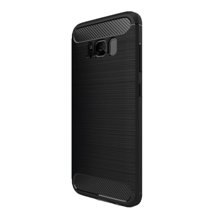 สำหรับ Galaxy S8 Brushed Carbon Fiber Texture กันกระแทกเคสฝาครอบป้องกัน TPU, For Galaxy S8, For Samsung Galaxy S8