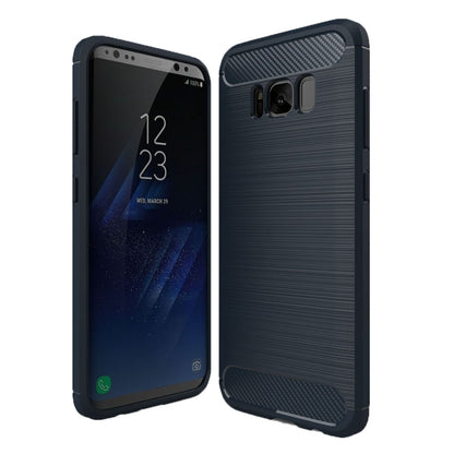 สำหรับ Galaxy S8 Brushed Carbon Fiber Texture กันกระแทกเคสฝาครอบป้องกัน TPU, For Galaxy S8, For Samsung Galaxy S8
