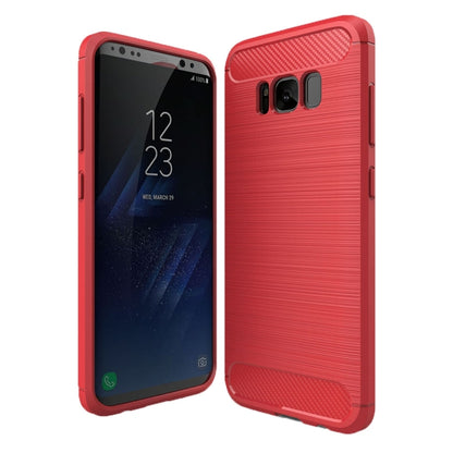สำหรับ Galaxy S8 Brushed Carbon Fiber Texture กันกระแทกเคสฝาครอบป้องกัน TPU, For Galaxy S8, For Samsung Galaxy S8