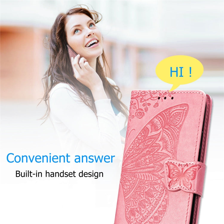 Butterfly Love Flowers ซองหนังพลิกแนวนอนลายนูนสำหรับ Galaxy S10 พร้อมตัวยึดและช่องเสียบการ์ดและกระเป๋าสตางค์และเชือกเส้นเล็ก, For Galaxy S10