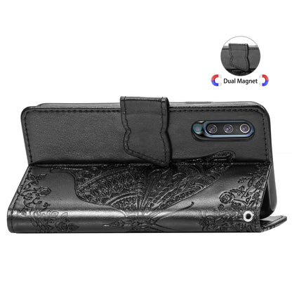ผีเสื้อรักดอกไม้ลายนูนซองหนังพลิกแนวนอนสำหรับ Galaxy A50 พร้อมตัวยึดและช่องเสียบการ์ดและกระเป๋าสตางค์และเชือกเส้นเล็ก, For Galaxy A50