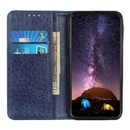 ซองหนังพลิกแนวนอนเนื้อม้าบ้าย้อนยุคแม่เหล็กสำหรับ Galaxy A70 พร้อมตัวยึดและช่องเสียบการ์ดและกรอบรูป, For Galaxy A70